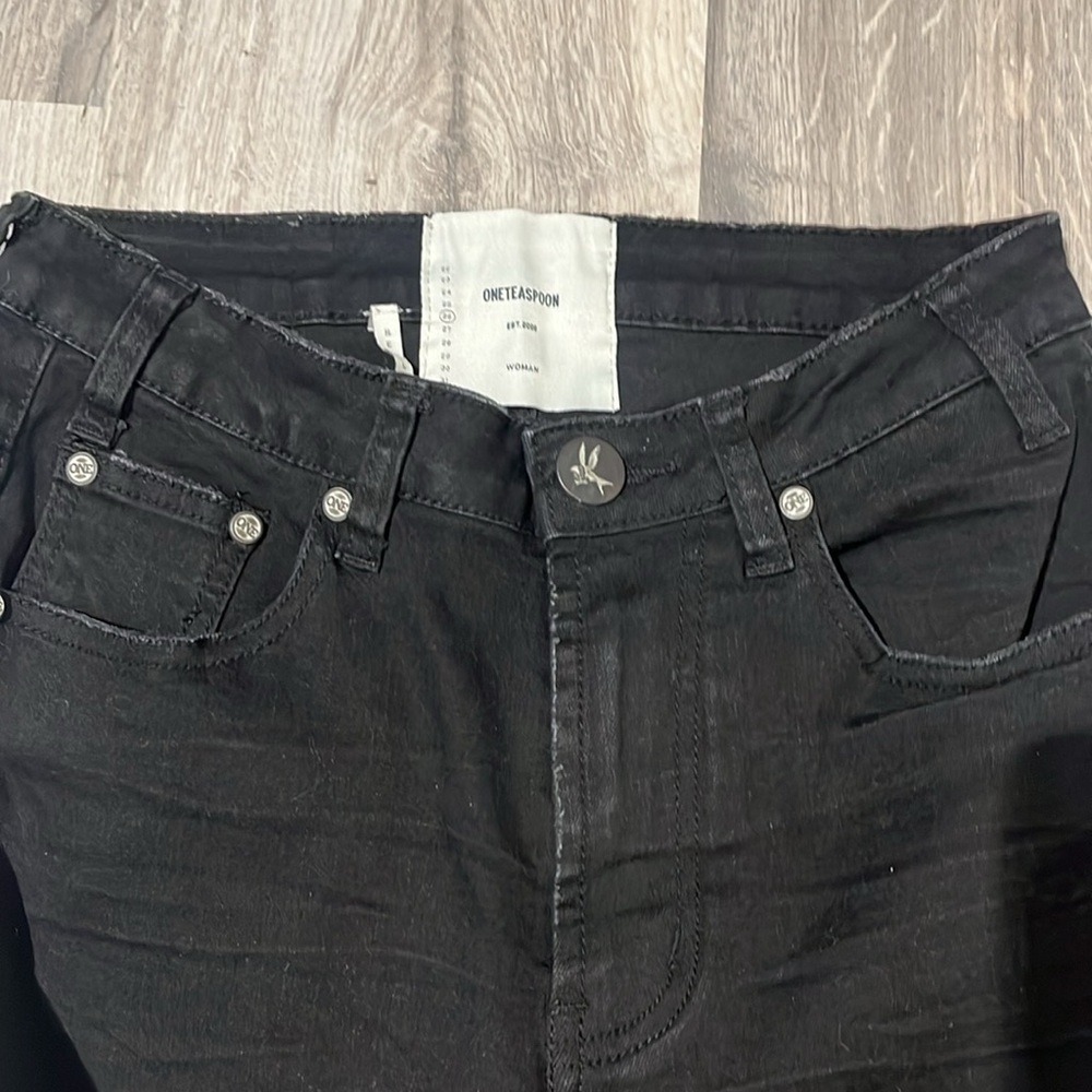 One Teaspoon Freebirds Black Skinny Stretch Jeans - size 26 - Picture 11 of 11